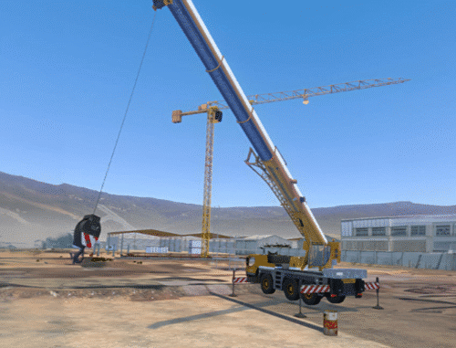 Mobile crane simulator