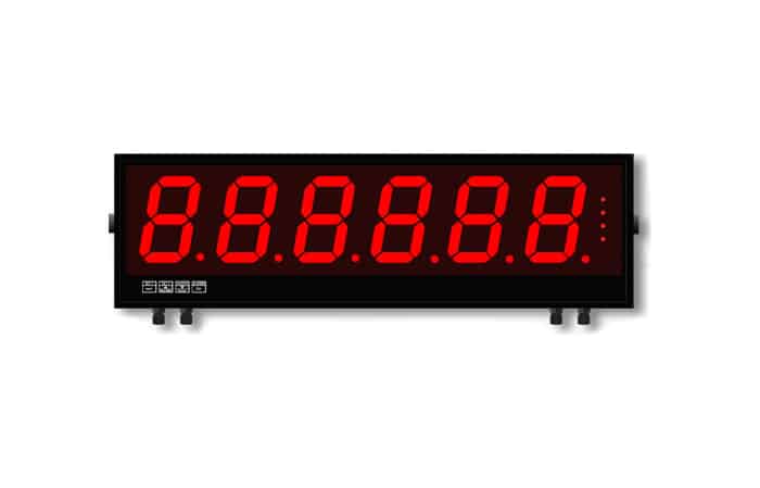 MAGNA Large digit displays for Serial RS232 and RS485 data input