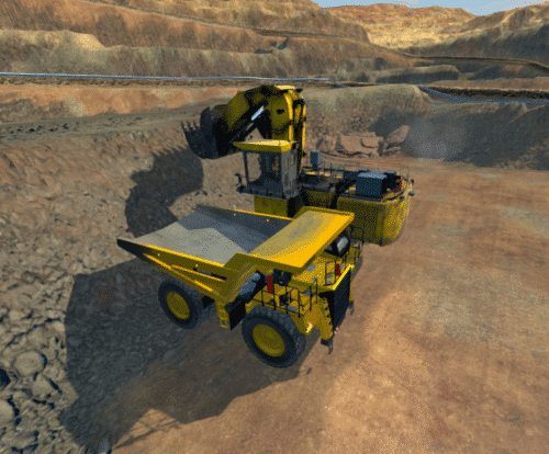 Front Shovel Mining Excavator Simulator for Vocational Training