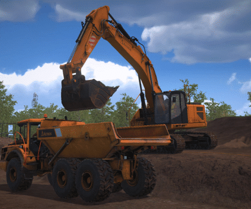 Tracked Crawler Excavator Driving Simulator for Operator Training
